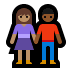 👩🏽‍🤝‍👨🏾 woman and man holding hands: medium skin tone, medium-dark skin tone display on Windows